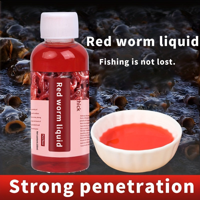 Fishing Liquid Attractant 100ml Red Worm Bait Formula Fish Scent Lure for Trout Carp Bass Cod Freshwater Saltwater Fishing Accessories