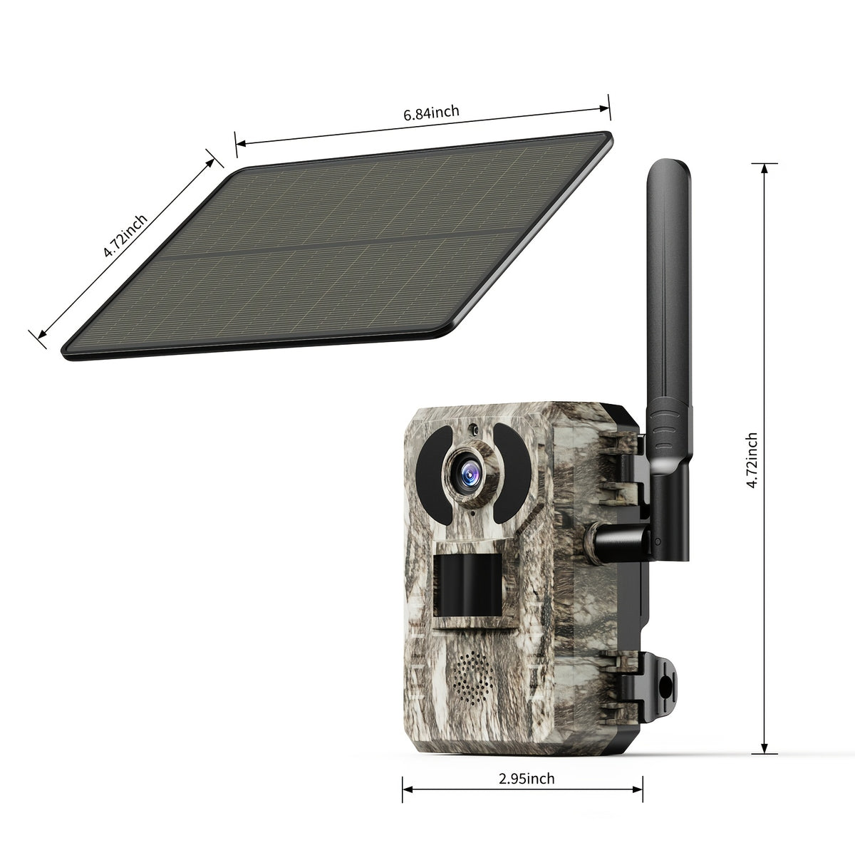 4G Trail Camera Wireless Outdoor – 2K 1440p Solar Security Camera, No-Glow Night Vision 75ft, 0.2s Trigger, Built-In SIM, No WiFi Needed | 1, 2 & 4-Pack Options