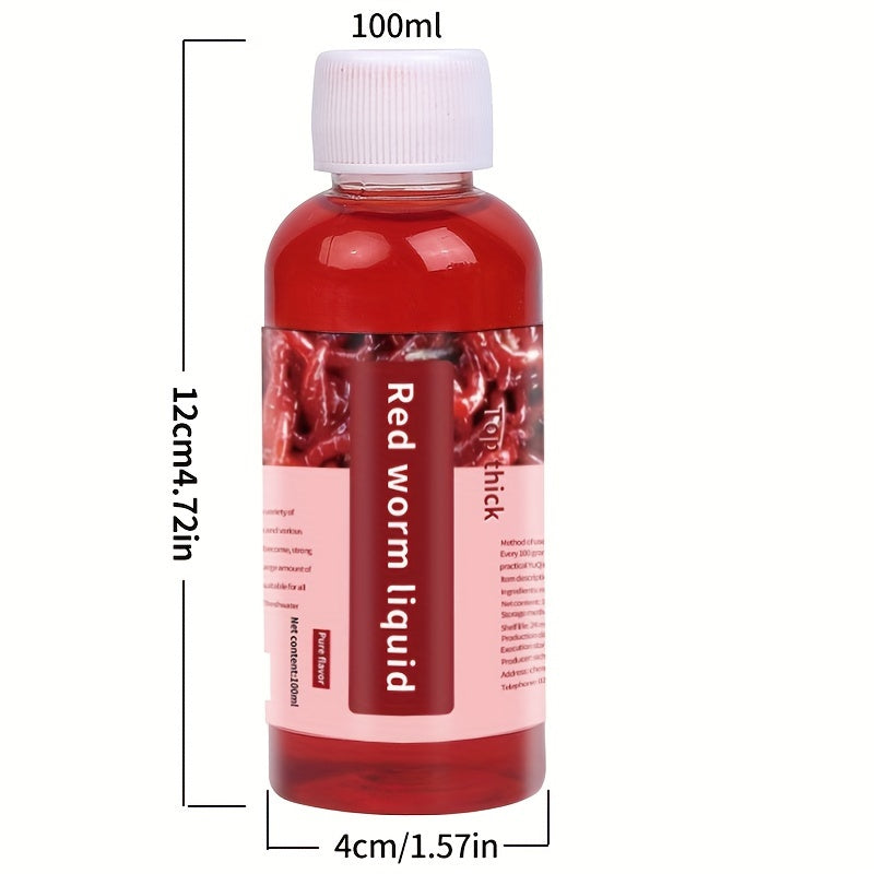 Fishing Liquid Attractant 100ml Red Worm Bait Formula Fish Scent Lure for Trout Carp Bass Cod Freshwater Saltwater Fishing Accessories