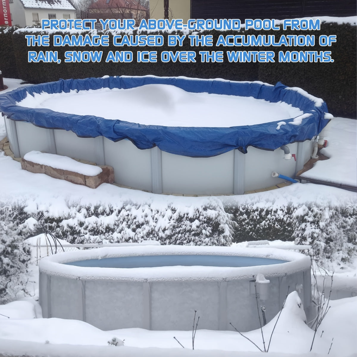 Pool Pillow for Above Ground Pool Winter Closing – 4ft Round 0.4mm Thick PVC Air Pillow Winterizing Kit, Supports Pool Cover, 1-4 Pack Options