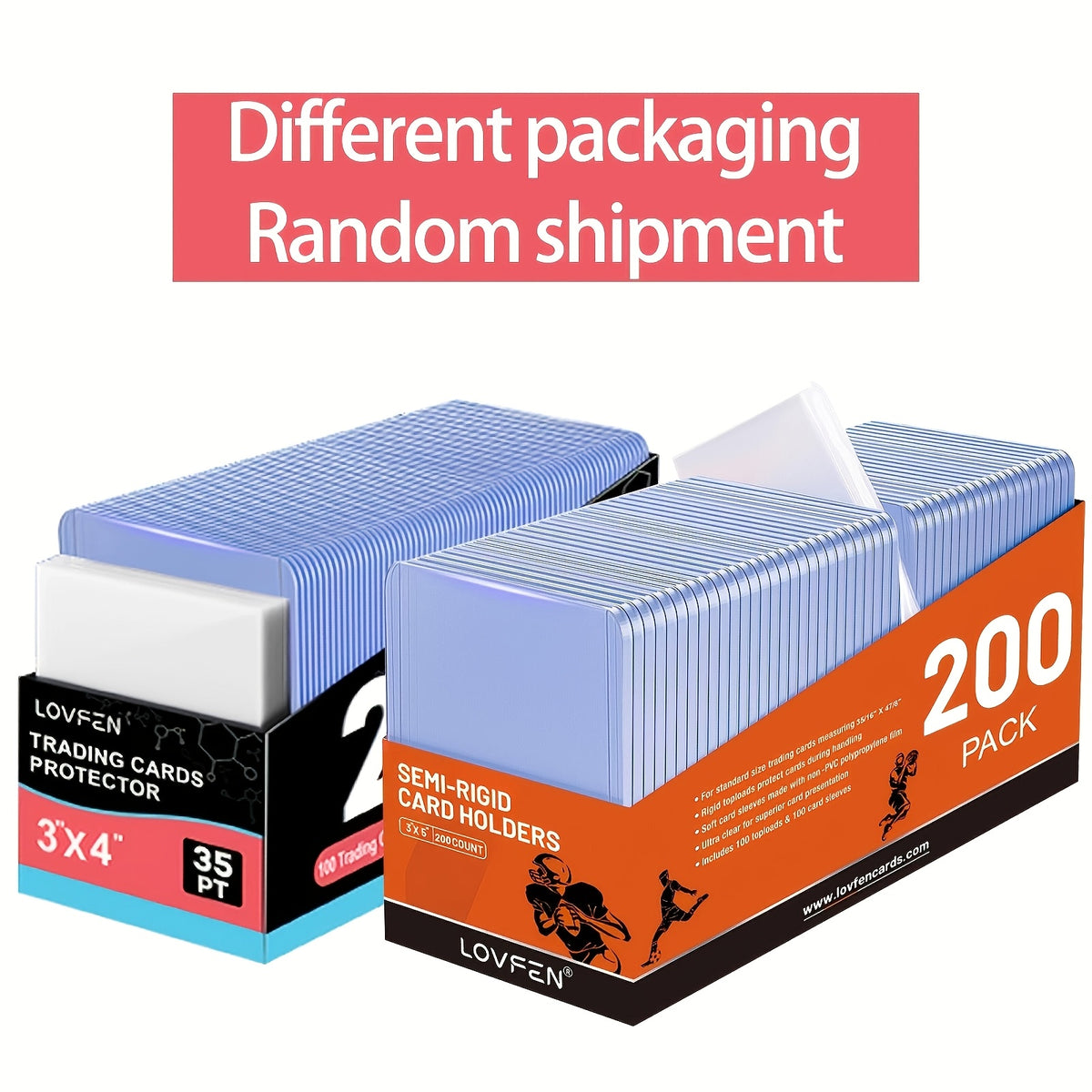Card Top Loaders 3x4 + Penny Sleeves – Hard Plastic Trading Card Holders 100 200 500 1000 2000 Count for Baseball Football Basketball Pokémon Sports Cards