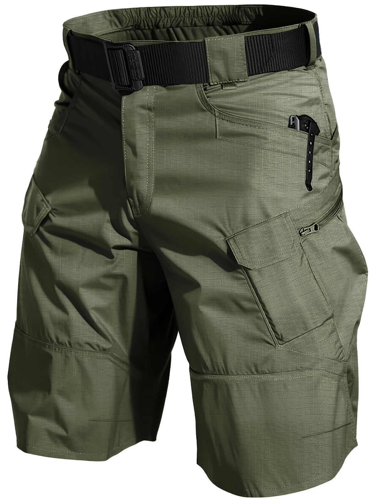 Cargo Shorts for Men 2 Pack – Multi-Pocket 100% Polyester Regular Fit Outdoor Hiking Work Casual Shorts S-XXXL (Black, Gray, Khaki, Army Green)
