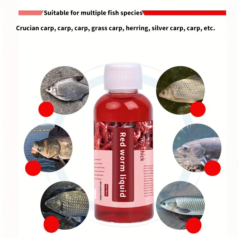 Fishing Liquid Attractant 100ml Red Worm Bait Formula Fish Scent Lure for Trout Carp Bass Cod Freshwater Saltwater Fishing Accessories
