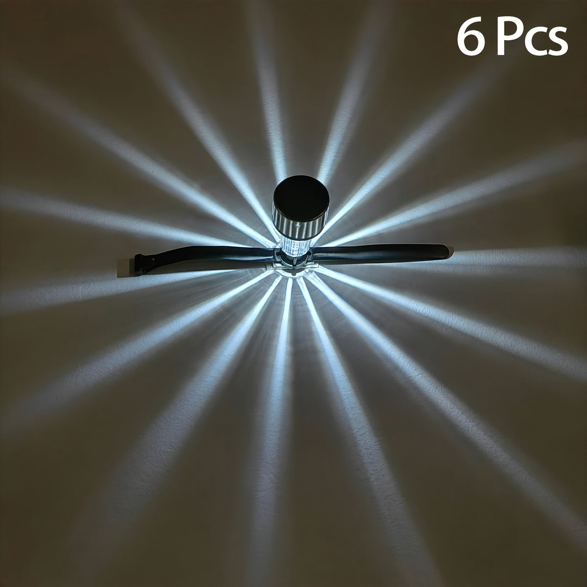 Solar Swimming Pool Lights 6-Pack - Dimmable LED Warm & White Light, Reinforced Straps for Above-Ground Pools, Outdoor Garden Wall Decoration, High-Efficiency Solar Powered
