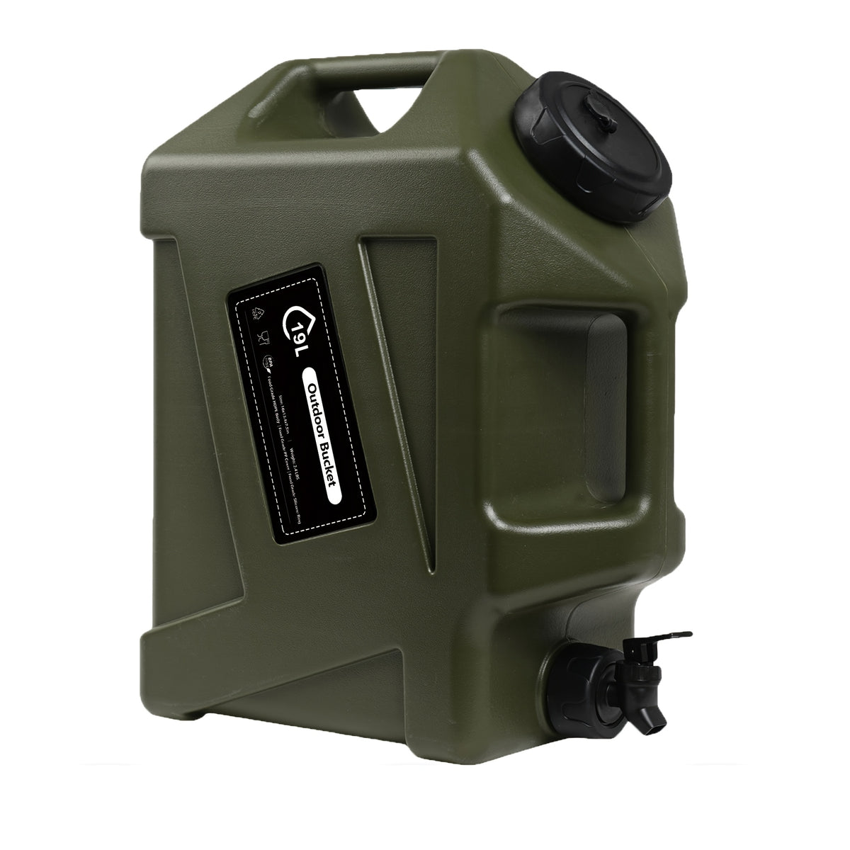 Water Jug with Spigot & 2 Handles – BPA Free PVC Water Container 2.6 to 5 Gal for Camping, RV, Hiking & Outdoor Water Storage, Multiple Colors & Sizes