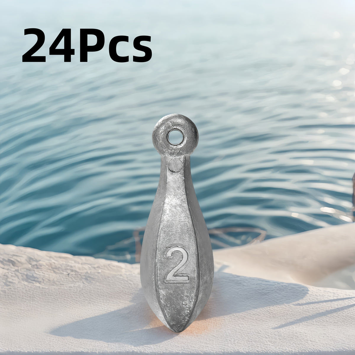 Fishing Sinkers Tackle Weights - Lead Teardrop & Hex Sinker Rig for Saltwater & Freshwater Bass, Catfish, Pompano | 1oz-16oz Multi-Pack Options