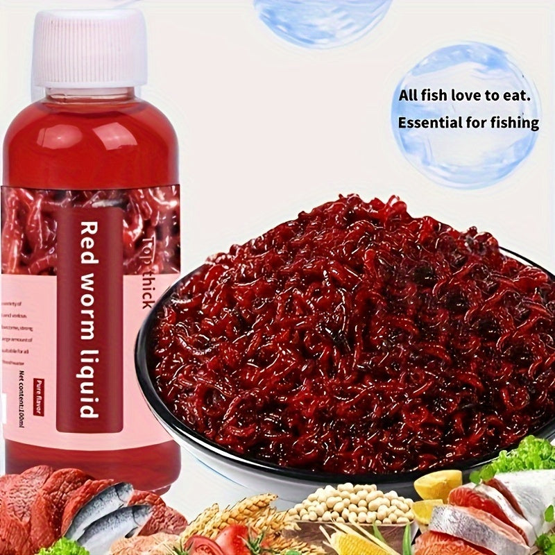 Fishing Liquid Attractant 100ml Red Worm Bait Formula Fish Scent Lure for Trout Carp Bass Cod Freshwater Saltwater Fishing Accessories