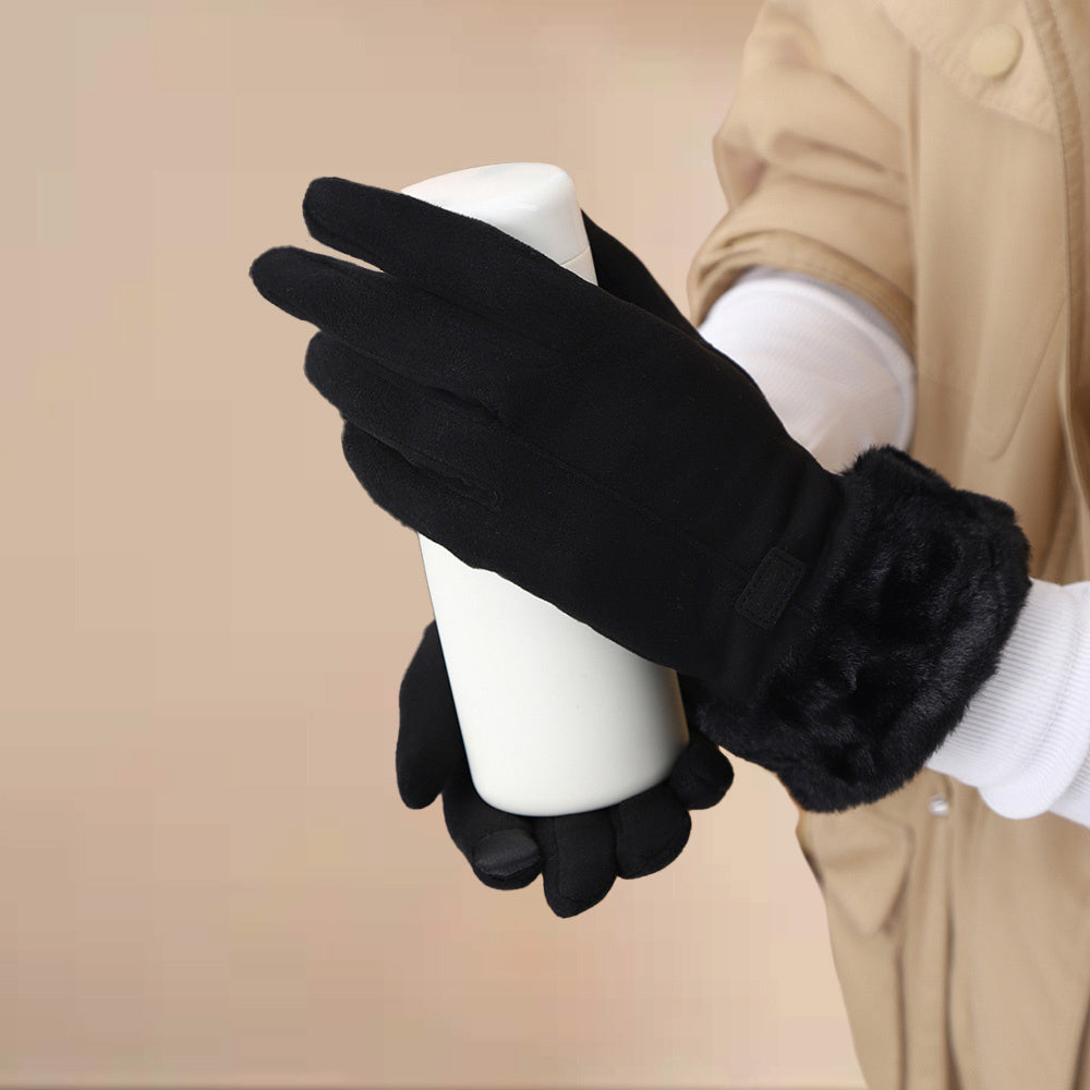 Women's Touchscreen Winter Gloves Windproof Fleece-Lined Thermal - 1/2/3 Pack for Cycling Outdoor Activities, Soft Warm Cold Weather Gloves Black Gray Blue Brown Pink