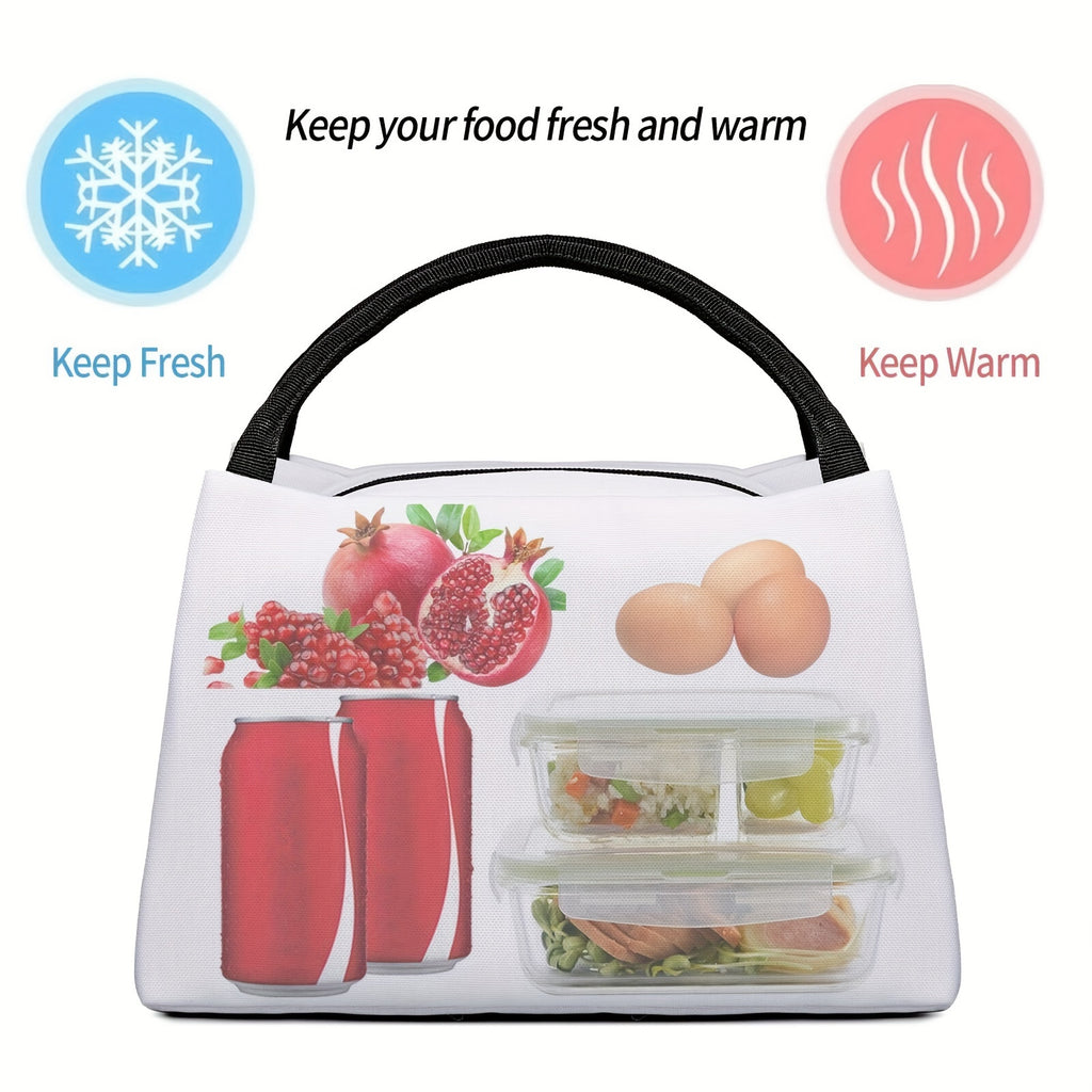 Yellow Duck Insulated Lunch Bag Cooler Tote 11x6.3x6.7 In – Cute Duck Pattern Portable Reusable Thermal Bag for Kids Adults Office Camping Picnic Beach