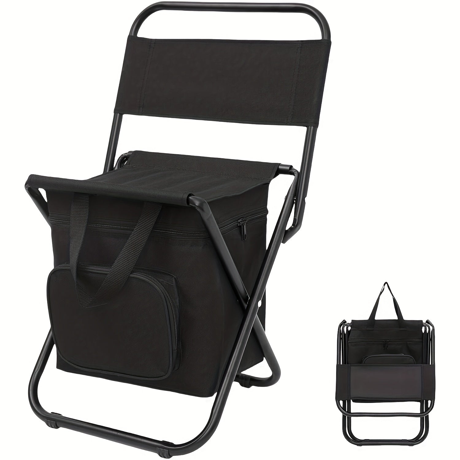 Folding Camping Chair Lightweight Backpack Carry Backrest Stool High Weight Capacity – Portable Outdoor Seat for Camping Hunting Fishing Hiking