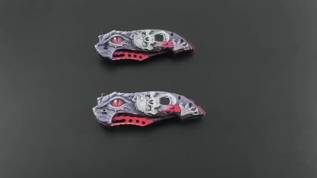 Folding Pocket Knife for Camping Hunting Fishing Hiking – Stainless Steel Blade Glass Breaker Ambidextrous Clip Knife for Men Women Outdoor EDC Survival Knife Gift