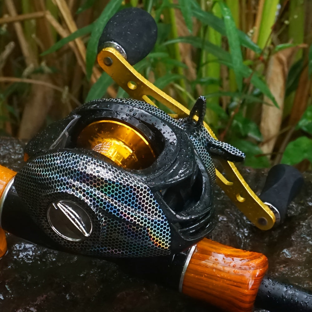 Baitcasting Reel Ultra-Lightweight 22 lb Max Drag - Magnetic Brake System Ergonomic Fishing Reel for Freshwater Saltwater - Left Hand Right Hand Baitcaster for Bass Fishing Casting Reel