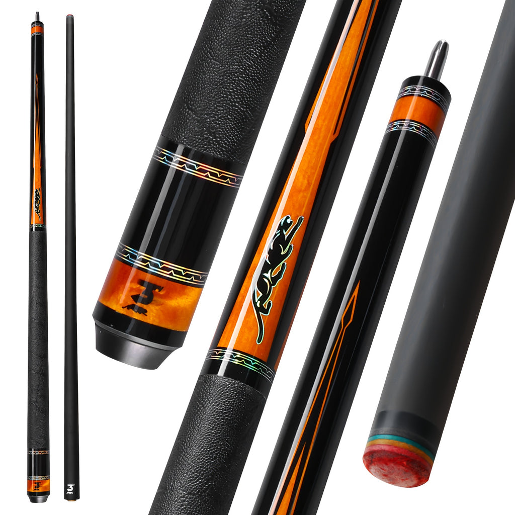 Carbon Fiber Pool Cue 58 Inch Professional Billiard Cue Stick Low Deflection 12.5mm Tip 3/8x8 Pin Joint Leather Grip – PREDAIDR SP Series Billiards Cue for Pool Players