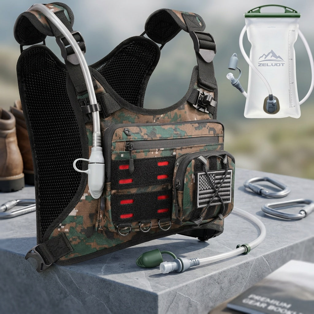 Running Hydration Vest with 3L Water Bladder – Lightweight Adjustable Chest Pack, Reflective Gear Holder for Men & Women, Trail Running, Hiking & Marathon, 7 Colors