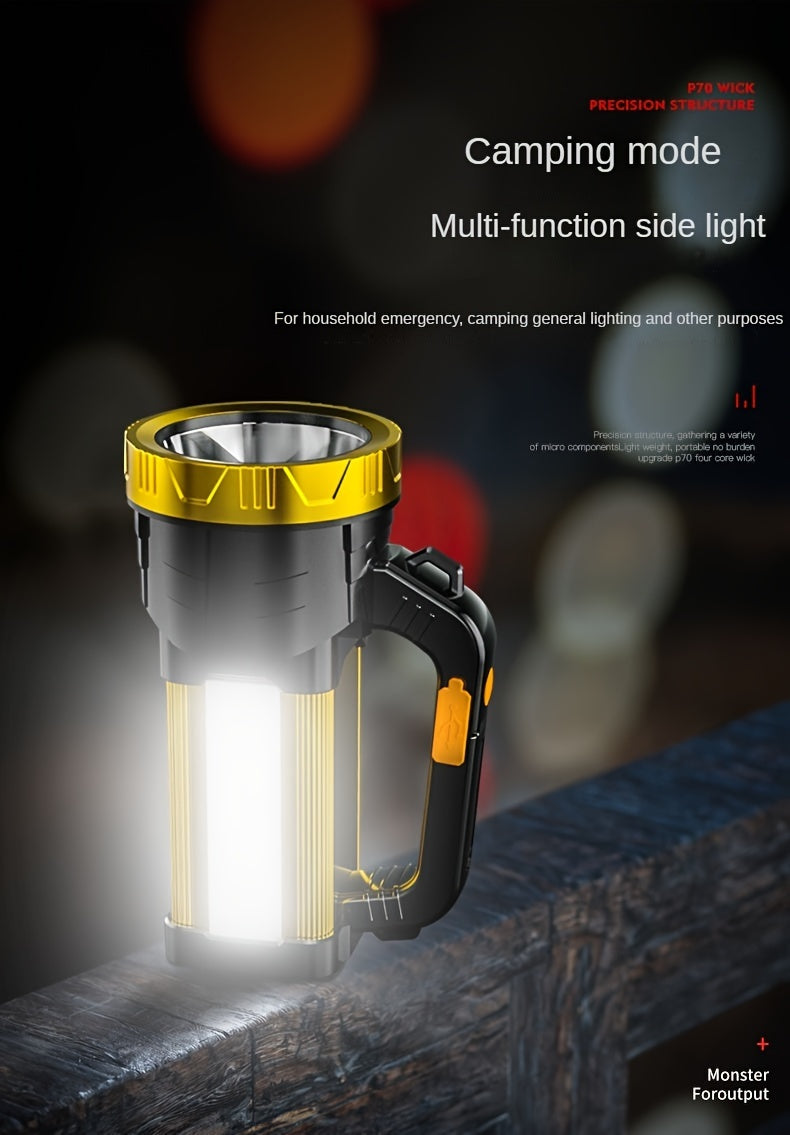 2000 Lumen Rechargeable Flashlight with Zoom – USB Zoomable LED Torch 2400mAh 3 Modes High Power for Camping Fishing Hiking Hunting Emergency Outdoor