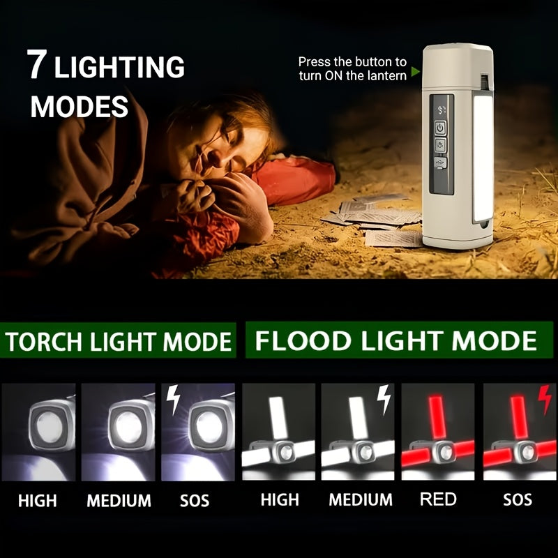 Magnetic LED Work Light Rechargeable Telescopic Inspection Light 7 Modes 360° Adjustable Foldable – Auto Repair Mechanic Camping Hiking Fishing Emergency Flashlight Tool