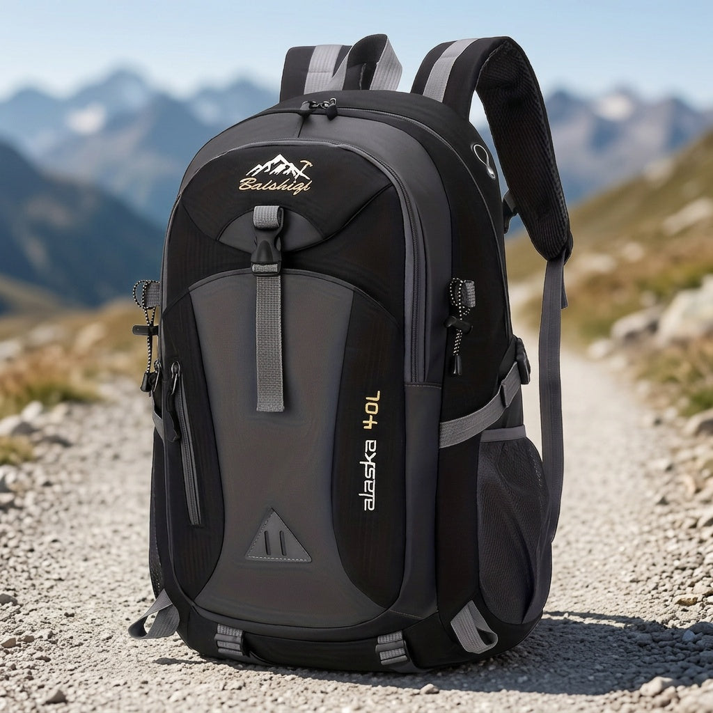 Large 40L Hiking Backpack Lightweight Unisex Adjustable Shoulder Straps – Outdoor Pack for Camping Travel Cycling Men Women Red Black Dark Blue Green