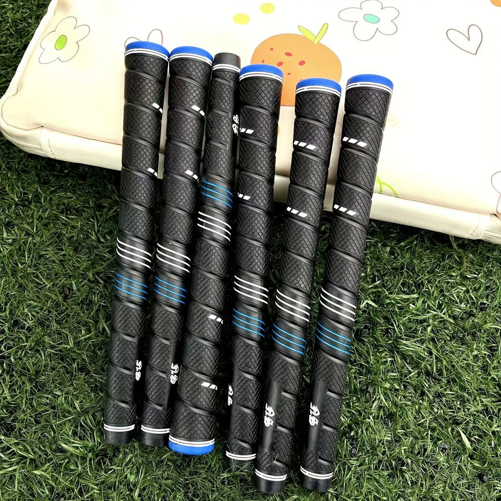 Jumbo Golf Grips 10-Pack Oversized Soft Rubber Anti-Slip for Iron & Wood Clubs - Ergonomic Precision Control Golf Club Grips for Men Women All Skill Levels - Blue Golf Accessories