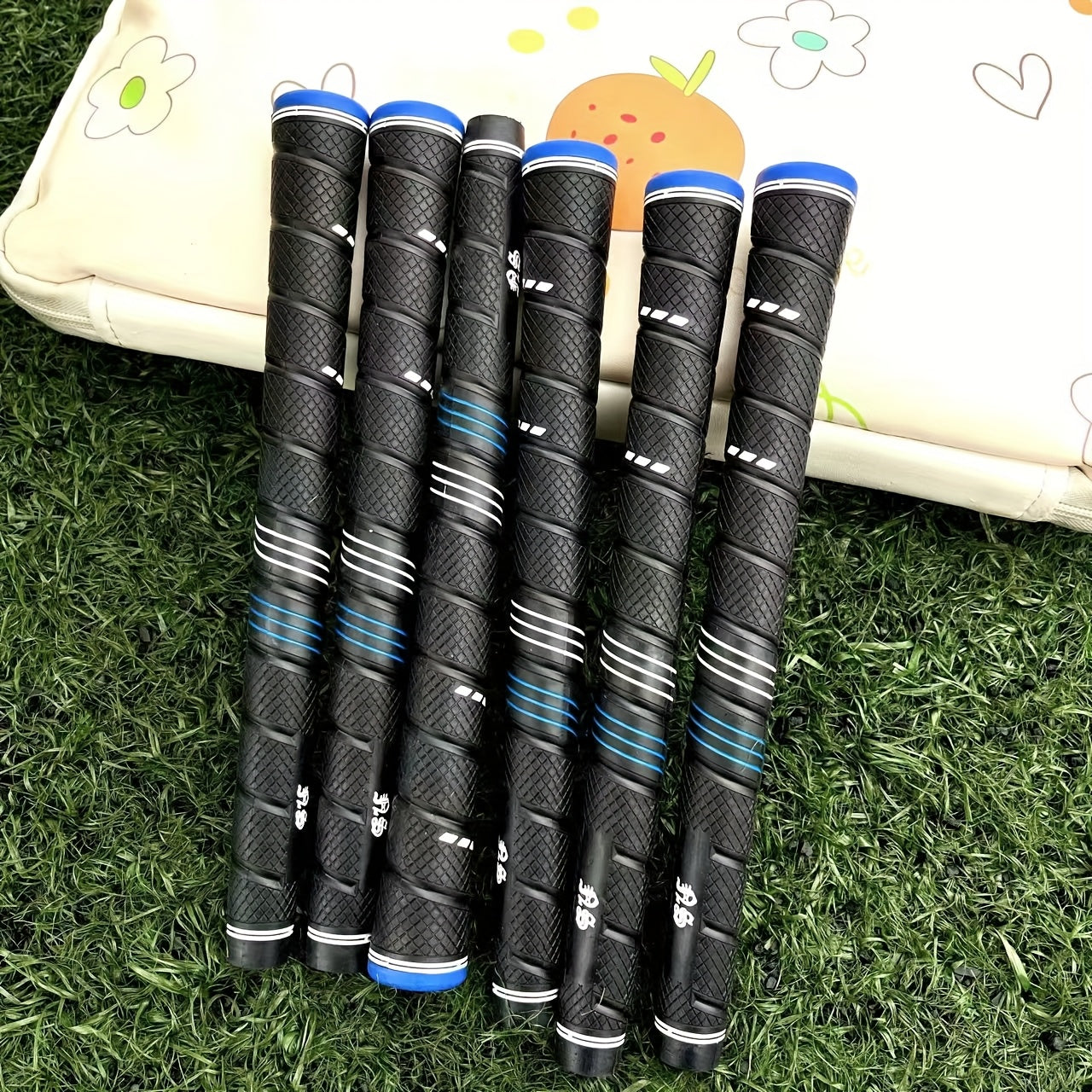 Jumbo Golf Grips 10-Pack Oversized Soft Rubber Anti-Slip for Iron & Wood Clubs - Ergonomic Precision Control Golf Club Grips for Men Women All Skill Levels - Blue Golf Accessories