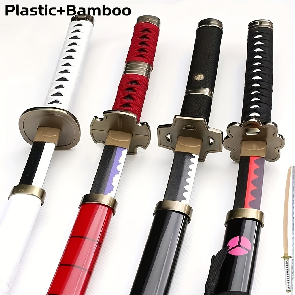Bamboo Katana Sword 40 Inch Full Size Unsharpened Wooden Samurai Blade – Anime Cosplay Ninja Prop Practice Training Japanese Sabre Gift Kids Adults