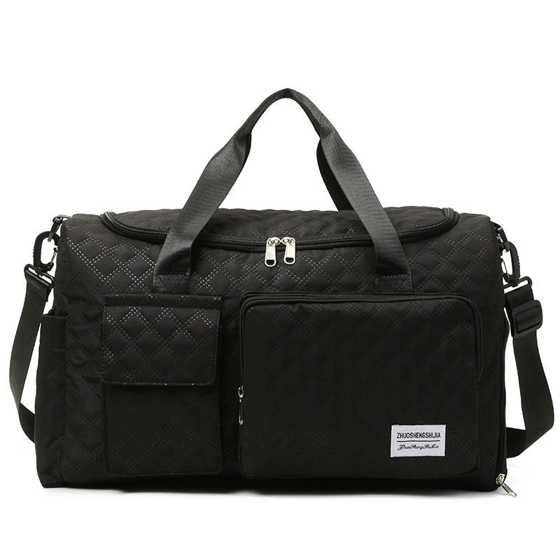 Travel Gym Duffel Bag – Dry Wet Separation Compartment, Double-Sided Pockets, Shoulder & Crossbody Carry for Weekend Trips, Gym & Outdoor | Small & Large | Black, Beige, Pink, Blue