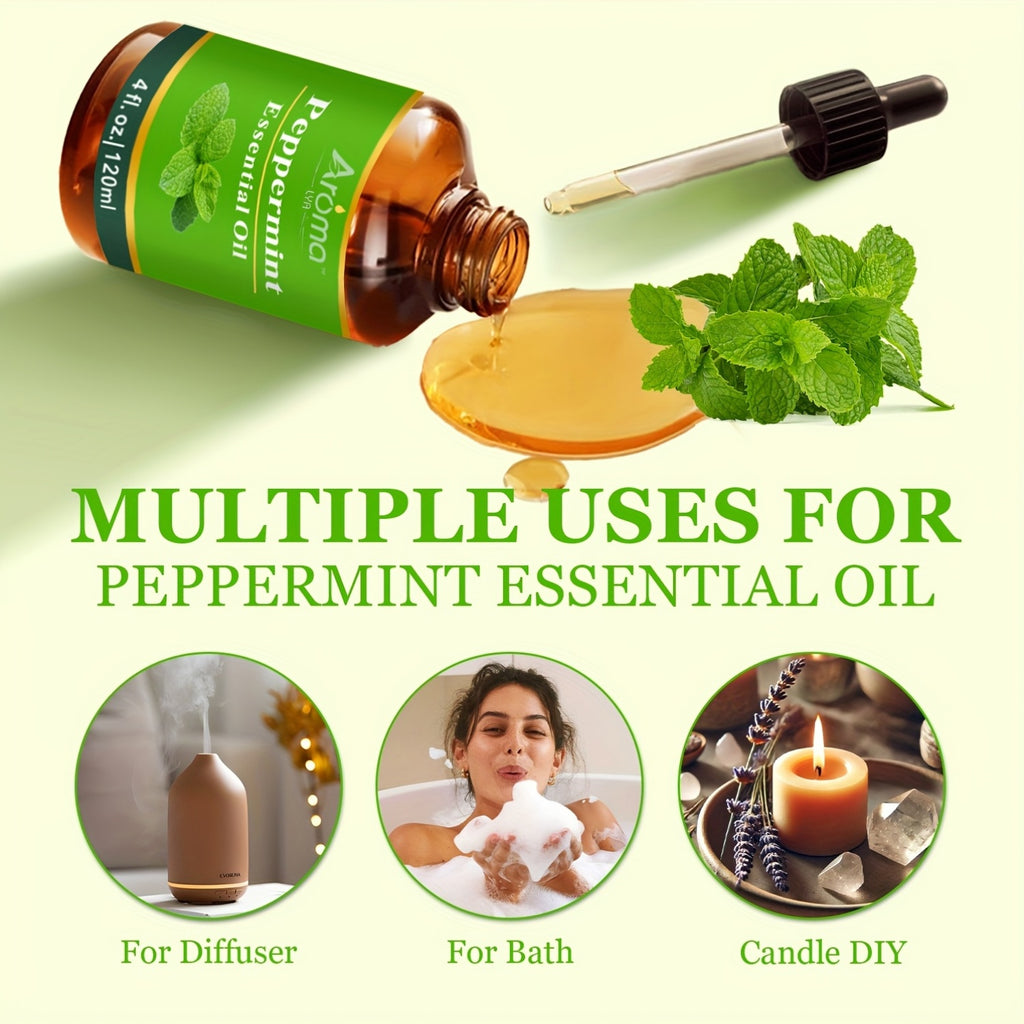 4 fl oz Pure Essential Oils Set – Lavender, Eucalyptus, Peppermint, Frankincense, Lemon, Sweet Orange & Coconut Vanilla | Aromatherapy Oils for Diffuser, Humidifier, Candles, Body & Car Air Freshener