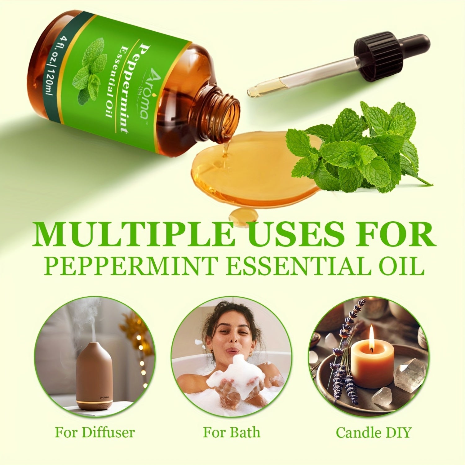 4 fl oz Pure Essential Oils Set – Lavender, Eucalyptus, Peppermint, Frankincense, Lemon, Sweet Orange & Coconut Vanilla | Aromatherapy Oils for Diffuser, Humidifier, Candles, Body & Car Air Freshener