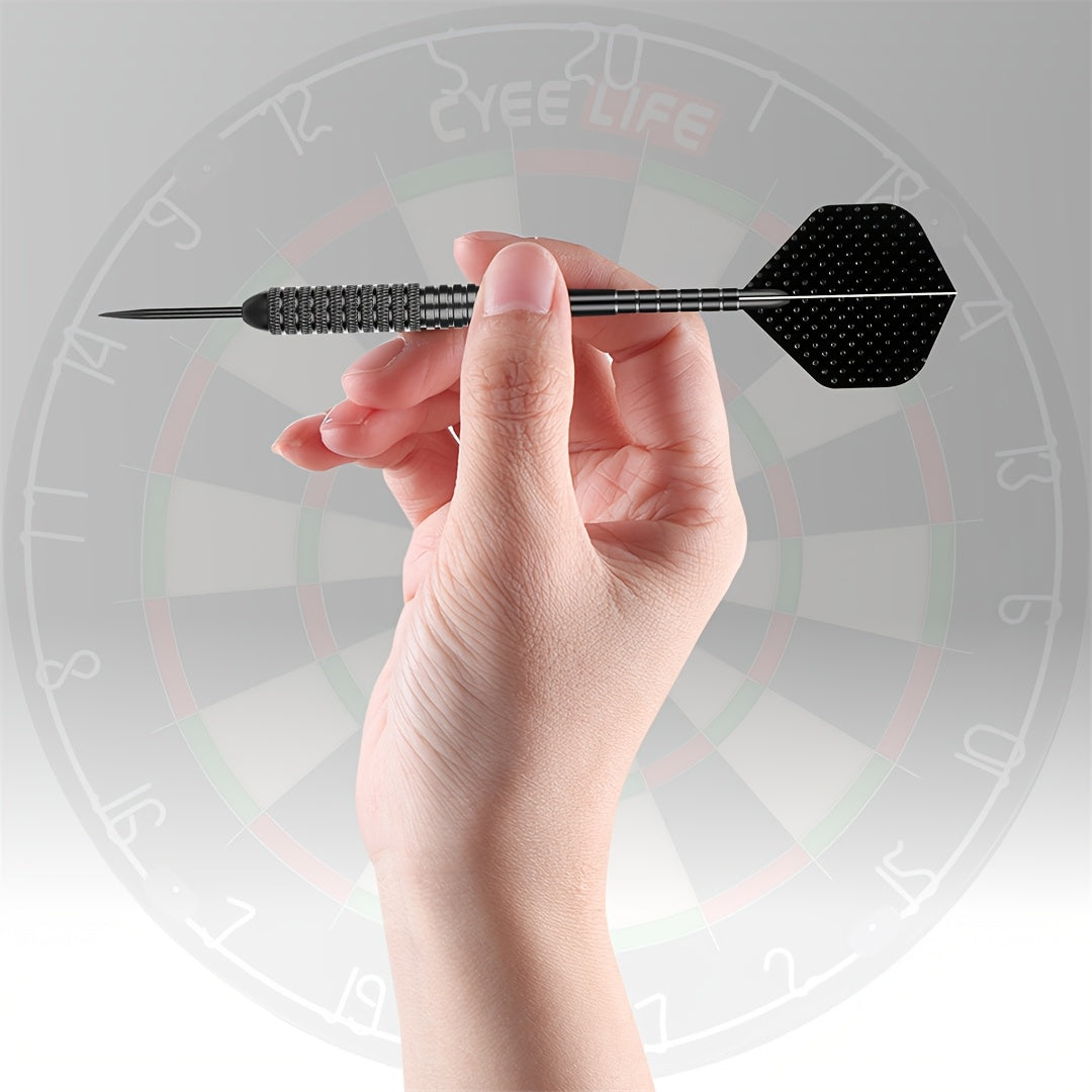 Professional Hard-Point Metal Darts 32.5g Heavy Weight Competition Dart Set Precision Steel Tip Tungsten-Style Barrel for Bristle Dartboard League Tournament Home