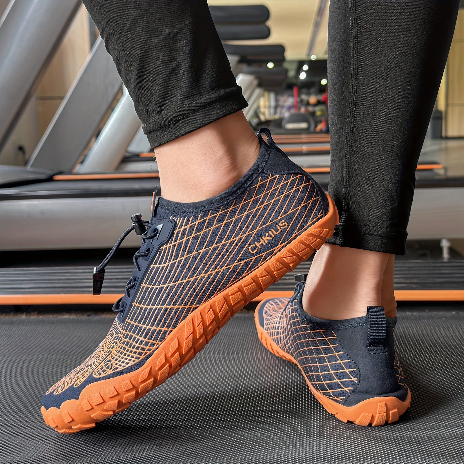 Water Shoes for Men Women Quick Dry Lightweight Beach Swimming Aqua Shoes - Non-Slip Rubber Sole for Hiking Yoga Diving Fitness - Lace Up Striped Design US 4.5-14 Blue Orange Black Gray White Red