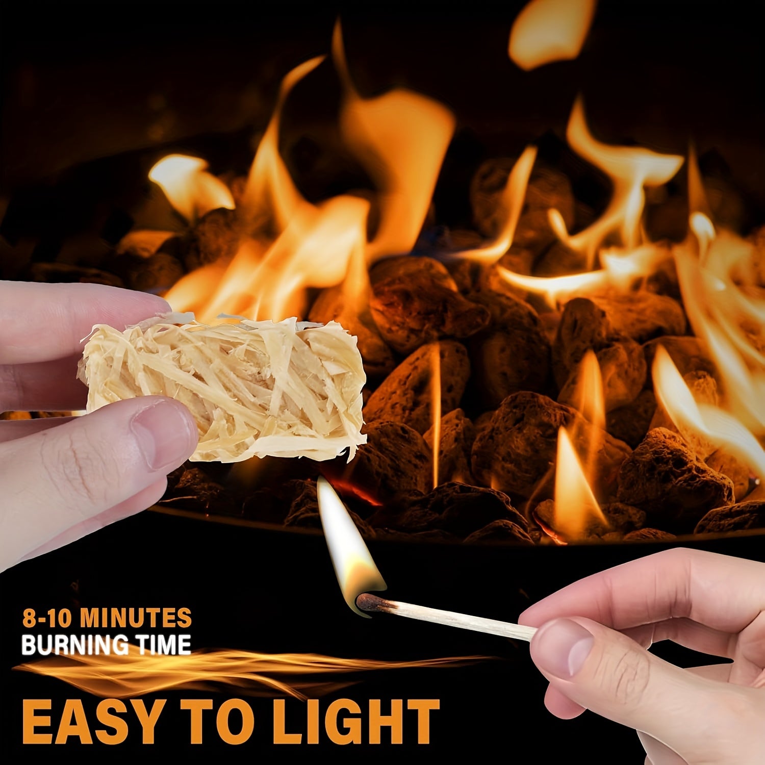 Natural Fire Starter Sticks 50 100 Pack Charcoal Firestarters for Fireplace BBQ Campfire Wood Stove Fire Pit Grill Smoker Weather Resistant Indoor Outdoor