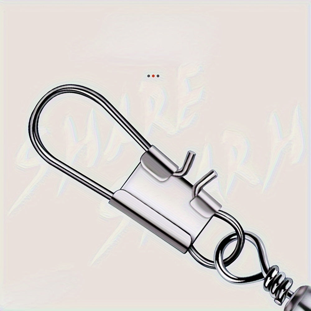 Fishing Quick Connectors 100pcs B-Type Snap Swivels Freshwater Saltwater Tackle Connectors Size 8# 10# Fast Clip Fishing Accessories