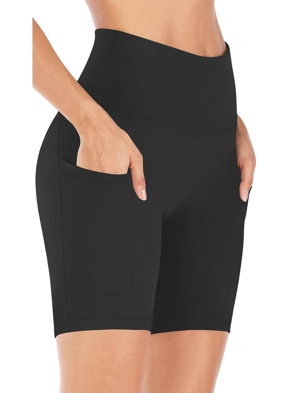 Women's High Waist Yoga Shorts – Sweat-Absorbent Elastic 5-Point Shorts for Cycling, Training & Running, Casual Summer Activewear, M-XXL