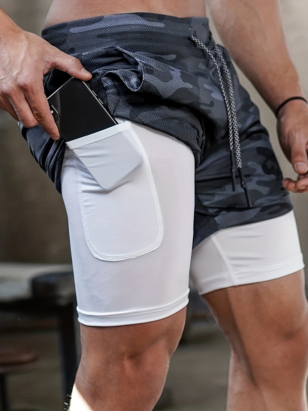 Men's 2-in-1 Running Shorts with Compression Liner – 7 Inch Quick-Dry Workout Shorts for Gym, Yoga & Outdoor Sports, Sizes S-XXL, 3 Colors