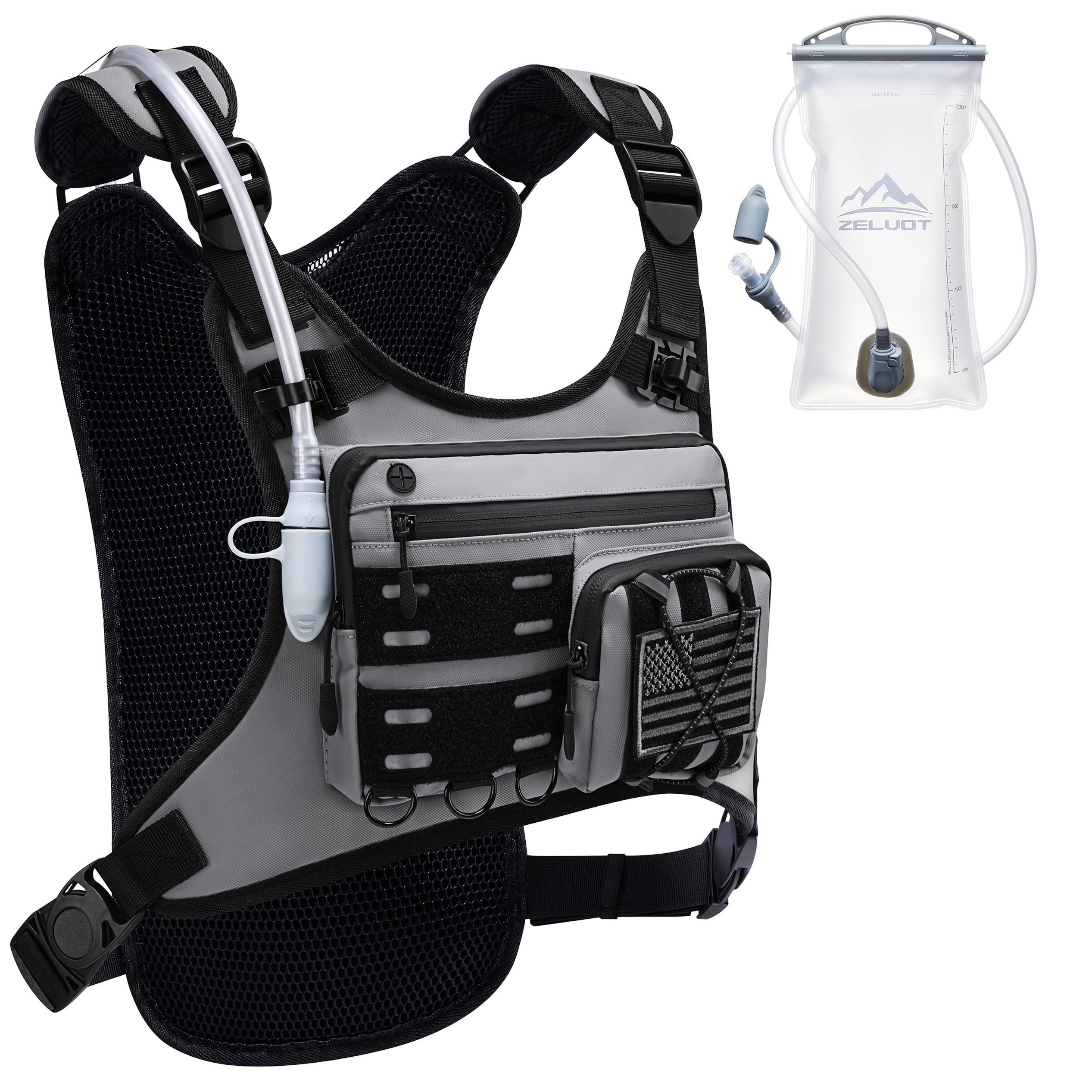 Running Hydration Vest with 3L Water Bladder – Lightweight Adjustable Chest Pack, Reflective Gear Holder for Men & Women, Trail Running, Hiking & Marathon, 7 Colors
