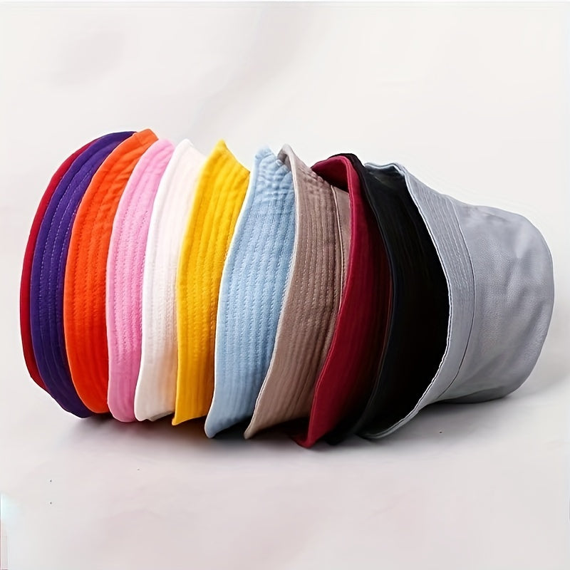 Bucket Hat 4-Pack Foldable Packable Soft Solid Color Sun Hats Unisex Wide Brim UV Protection for Hiking Camping Beach Fishing Travel Gardening Men Women