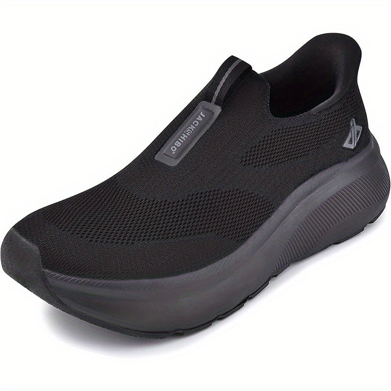 Mens Slip-In Hands Free Sneakers – Wide Toe Box, Arch Support, Orthopedic Walking Shoes with Zero Drop Sole & Metatarsal Pads, US 8-13