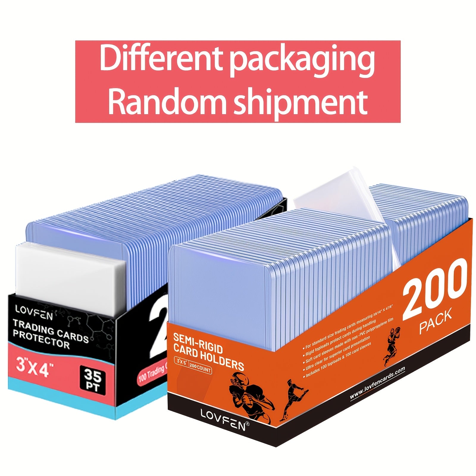 400ct Trading Card Top Loaders & Sleeves 3"x4" – 200 Hard Plastic Top Load Card Holders + 200 Card Sleeves for Baseball Football Sports Trading Cards