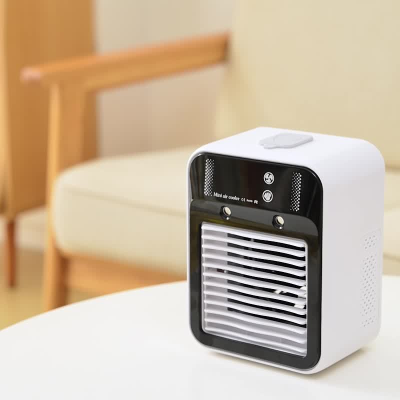 Portable Air Conditioner Fan - 6000mAh Rechargeable Personal Cooling Fan, USB-C Charging, 2 Wind Speeds & 2 Wind Modes, Touch Control, Indoor Outdoor Portable Mini AC Fan for Home, Office & Travel