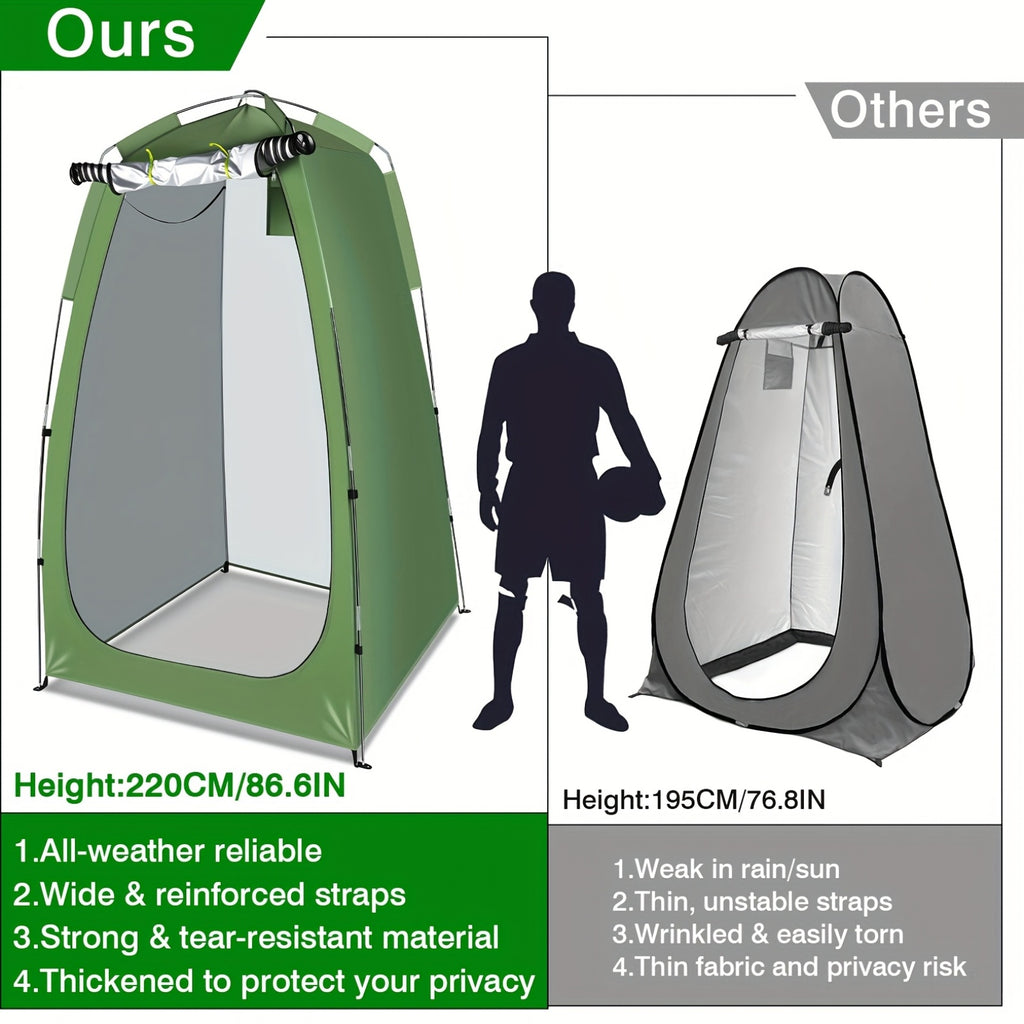 Portable Privacy Shower Tent for Camping – Outdoor Changing Room, Toilet Shelter & Shower Enclosure for Hiking, Beach, Backpacking & Campsite Use