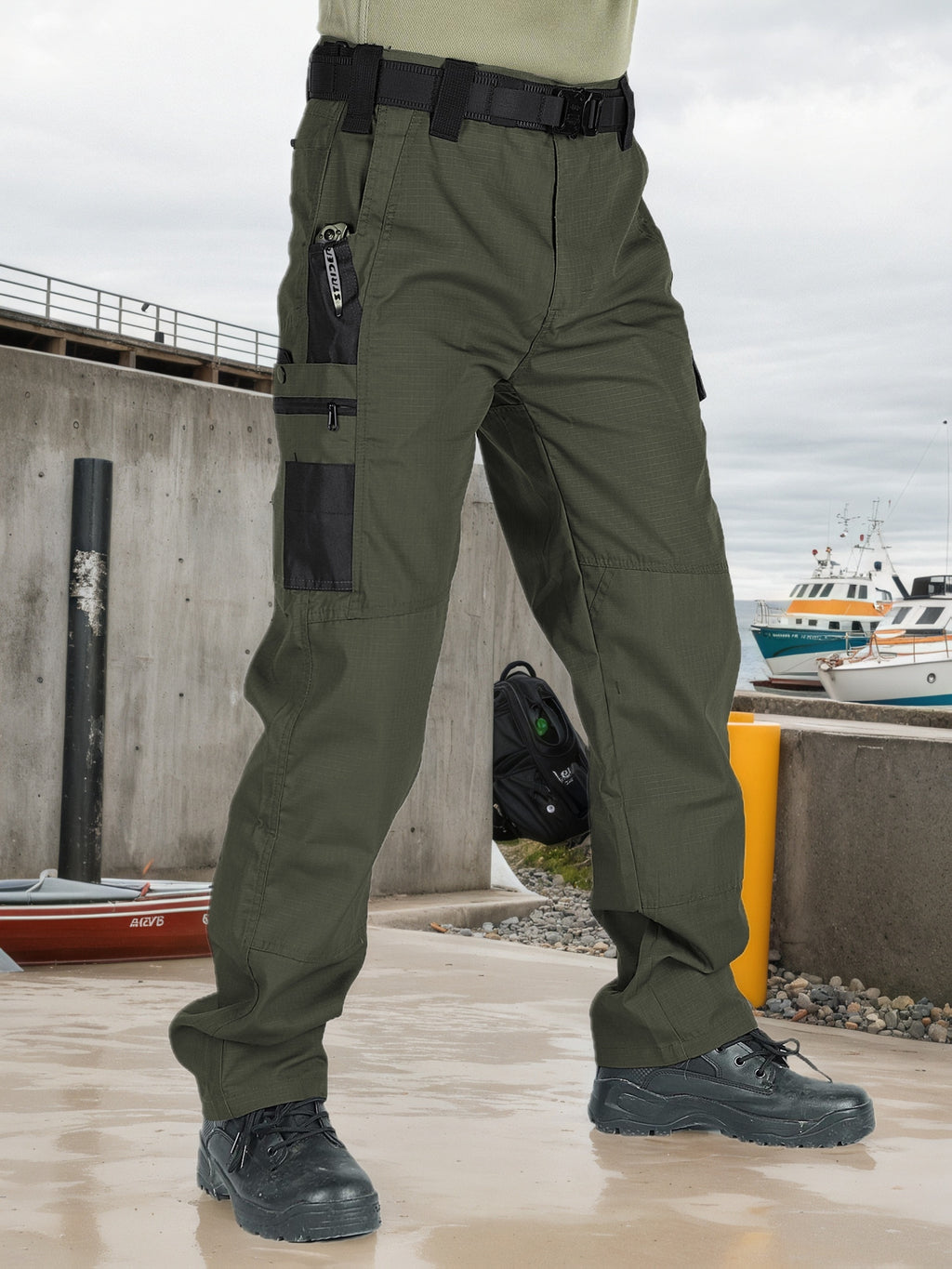2-Pack Men's Utility Cargo Pants – Lightweight Tactical Workwear with Stretch Ripstop Fabric, Multi-Pocket Design, Sizes S-XXXL, 6 Color Combinations
