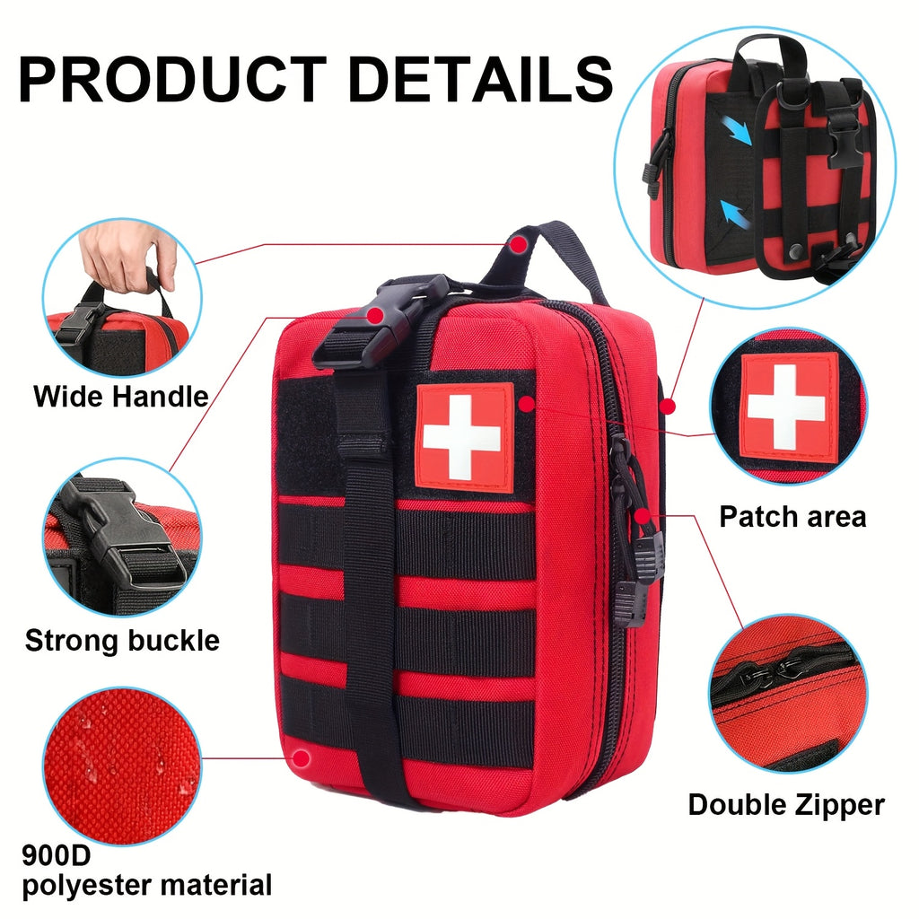 First Aid Kit 399-Piece Professional Portable Survival Gear for Hiking Camping Hunting Car Boat Travel Emergency Disaster Preparedness Gift for Men
