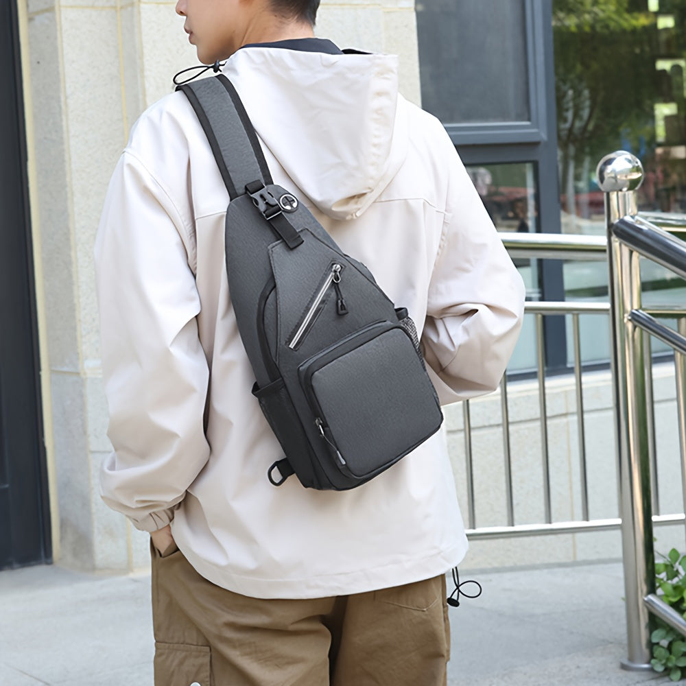 Crossbody Sling Bag for Men Women Large Capacity – Single Shoulder Travel Bag Multi-Purpose Outdoor Hiking Commuter Everyday Carry EDC Bag Secure Zipper Closure Unisex 14 Colors