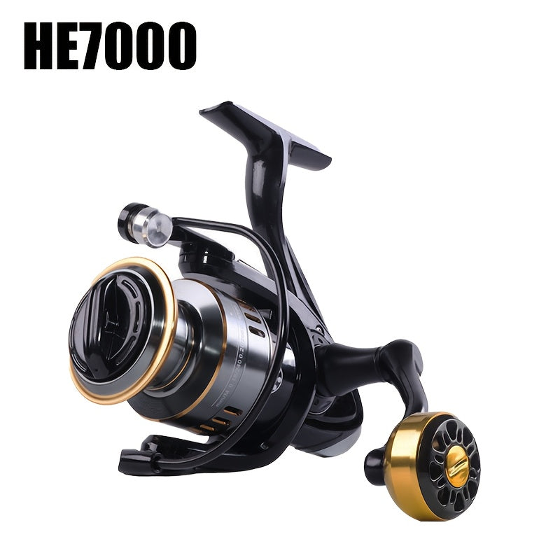 Spinning Fishing Reel HE1000-7000 Metal Body 5.2:1 Gear Ratio 22LB Drag Smooth Sensitive Left Right Hand Interchangeable for Freshwater Saltwater Fishing