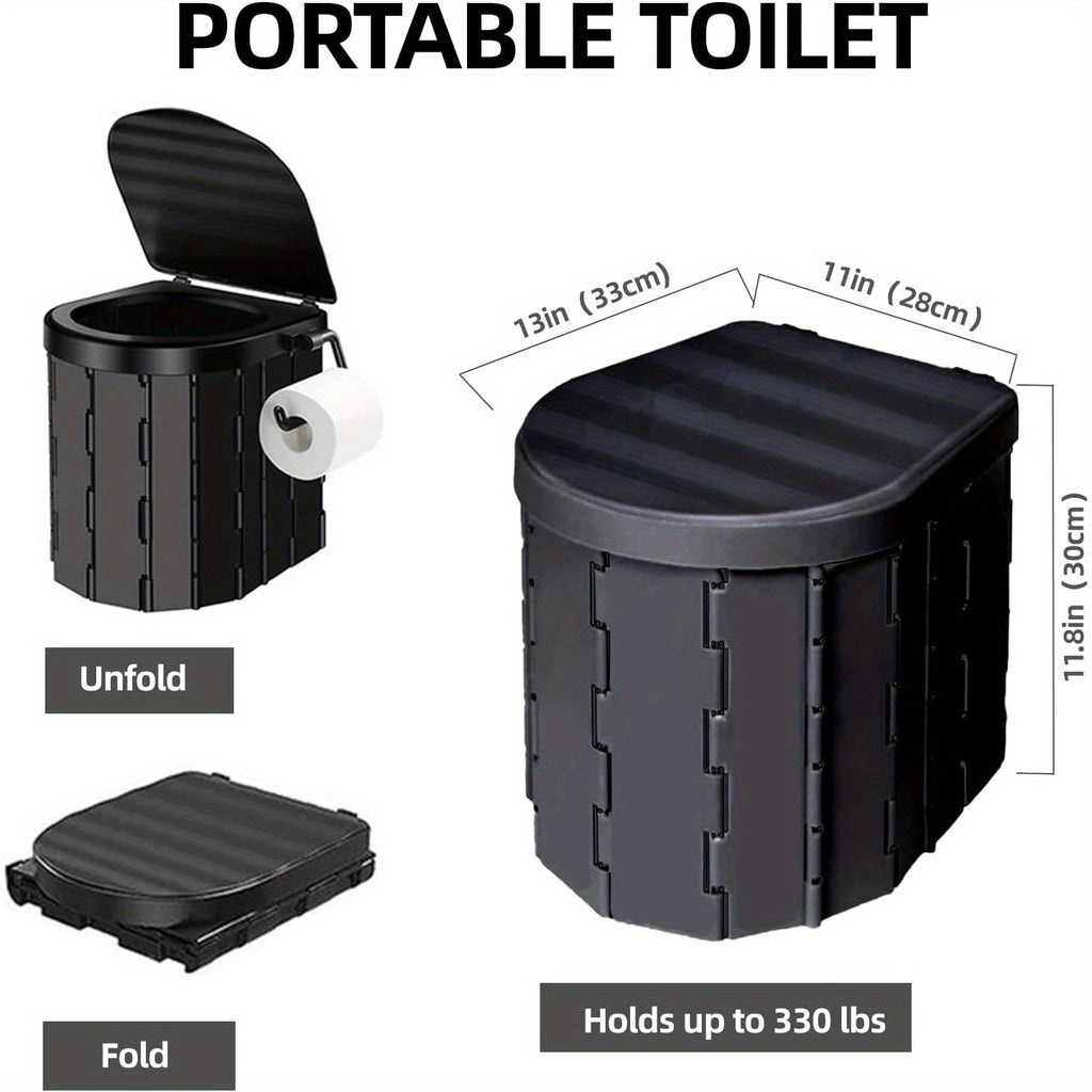 Portable Camping Toilet with Privacy Tent Pop Up Potty Shelter 12 Toilet Bags for Adults Outdoor Camping Travel Changing Shower