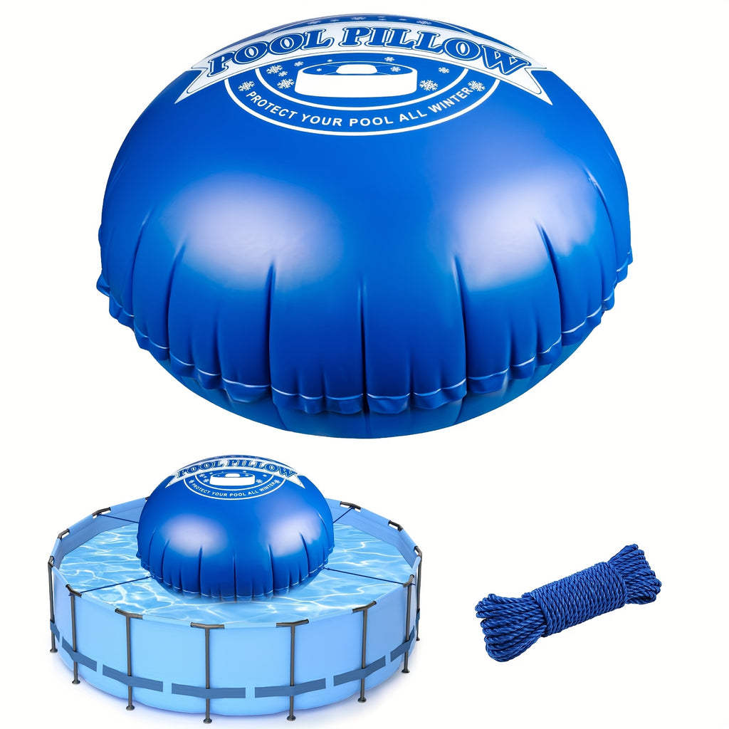 Pool Pillow for Above Ground Pool Winter Cover Air Pillow 0.5mm Thick PVC Cold-Resistant Ice Equalizer with 49.2ft Rope – Winterizing Closing Kit 5FT 6FT 7FT 8FT for Above Ground Pools