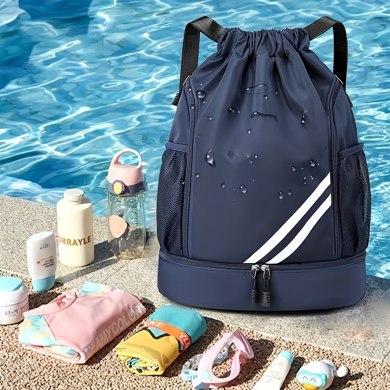 Drawstring Sports Backpack Gym Bag Lightweight for Men & Women – Basketball, Yoga & Fitness Bag with Shoulder Strap, Polyester Lining & Drawstring Pouch