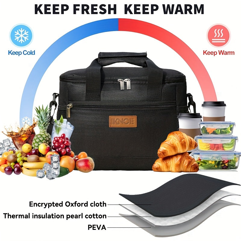 Foldable Insulated Lunch Bag Leakproof Thermal Tote with Aluminum Foil Lining – Keeps Food Cold 6+ Hours for Women Men Kids Work School Picnic