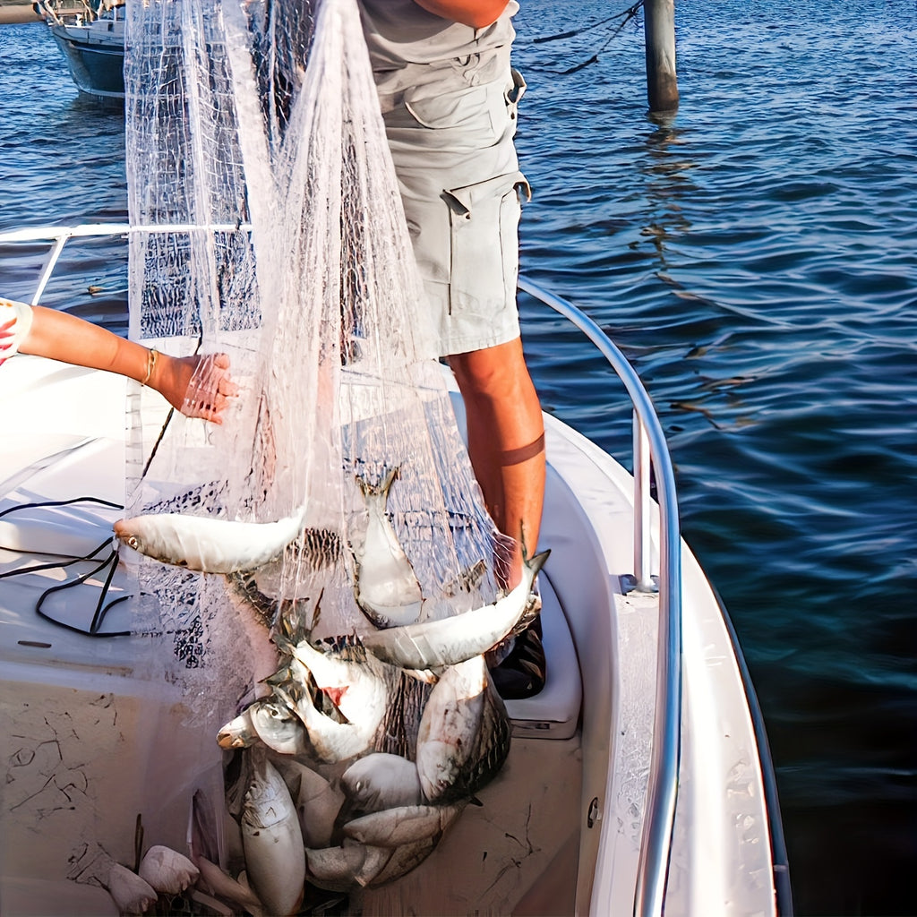 Handmade Fishing Net Set – Heavy-Duty Nylon Bait Cage for Catching Saltwater & Freshwater Fish, Shrimp & Crabs, Sturdy & Durable, Great Fishing Gift