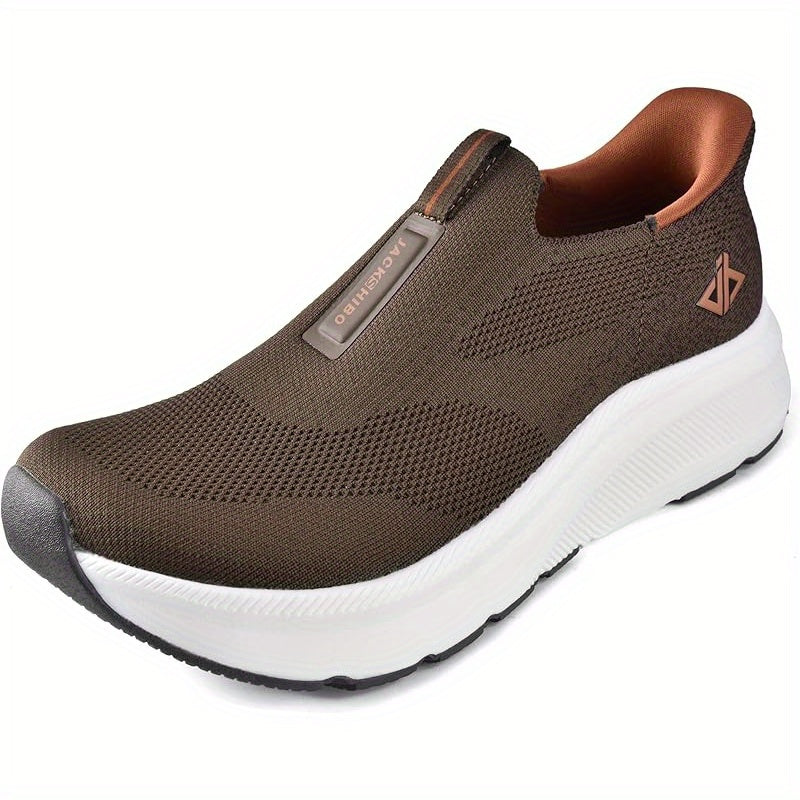 Mens Slip-In Hands Free Sneakers – Wide Toe Box, Arch Support, Orthopedic Walking Shoes with Zero Drop Sole & Metatarsal Pads, US 8-13