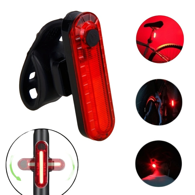 USB Rechargeable Bike Light Set Ultra-Bright Front and Rear – Type-C Fast Charge Aluminum Alloy Bicycle Lights 6 Front Modes 4 Rear Modes for Night Riding Commuting Camping Safety